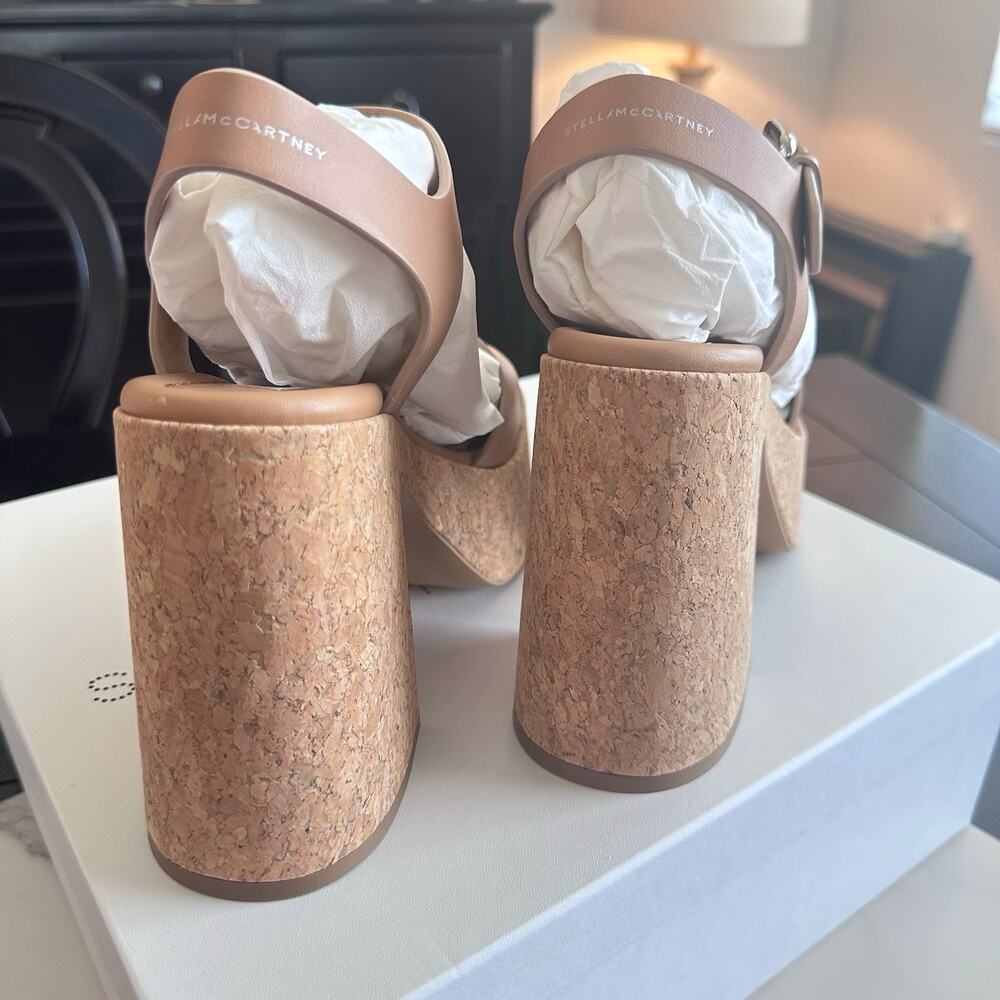 Stella McCartney Womens Skyla Alter Brown Platform Heels 38.5 Medium (MSRP $925) - Picture 4 of 7